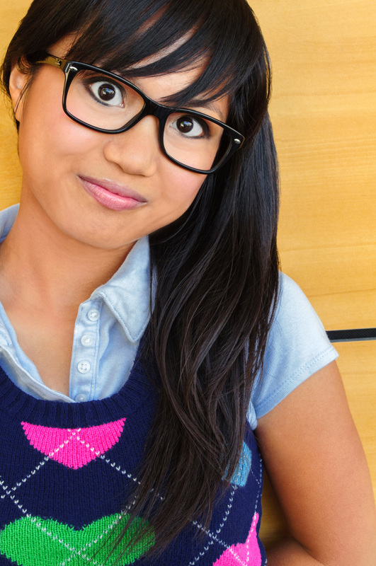 Joy Regullano can act as an asian nerdy, booksmart girl